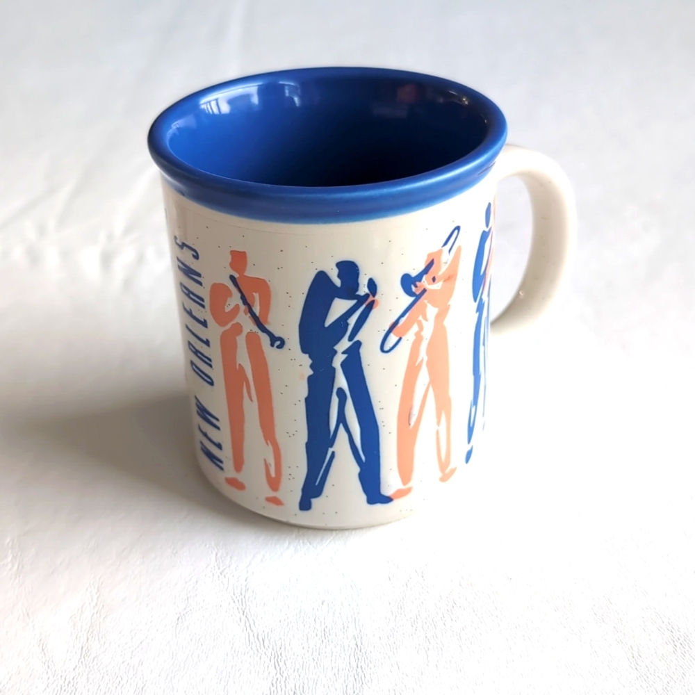 Vintage 1980s New Orleans Jazz Mug Blue